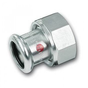 Разъемное соединение Viega 15x3/4 с плоским уплотнением бронза 124359G1534
