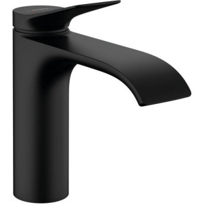 Смеситель для раковины Hansgrohe Vivenis 110 однорычажный со сливным гарнитуром матовый черный 75020670 Смеситель для раковины Hansgrohe Vivenis 110 однорычажный со сливным гарнитуром матовый черный 75020670