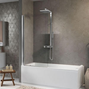 Шторка на ванну Novellini Aurora 75х150 см хром AURORAN175-1K Шторка на ванну Novellini Aurora 75х150 см хром AURORAN175-1K