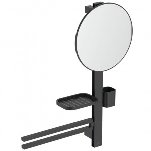 Комплект аксессуаров Ideal Standard ALU+ Beauty Bar S H=700 мм зеркало Ø 320 мм BD588XG