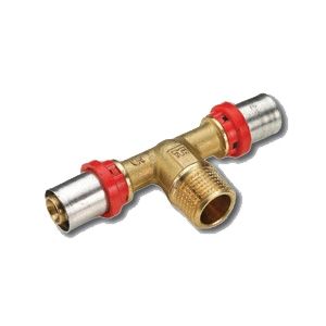 Тройник компрессионный Tiemme 16x2.0 - 1/2 НР - 16x2.0 1650085