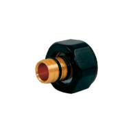 Резьбовое соединение Schlosser для стальных труб M22x1.5 x 1/2 чёрное 602700002.9005 RAL 9005