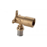 Угольник 90° Giacomini RM139 1/2 В x 20x2 мм с кронштейном латунь RM139Y037