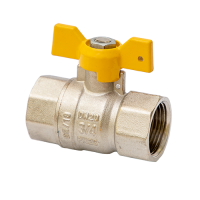 Кран шаровой газовый Högert Technik Premium 3/4 ВВ PN 25 бабочка BV81305