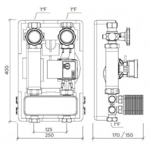 Насосная группа Huch EnTEC SMARTBOX 3.5 с теплообменником 30 пластин DN 25 без насоса EFG2530 Насосная группа Huch EnTEC SMARTBOX 3.5 с теплообменником 30 пластин DN 25 без насоса EFG2530