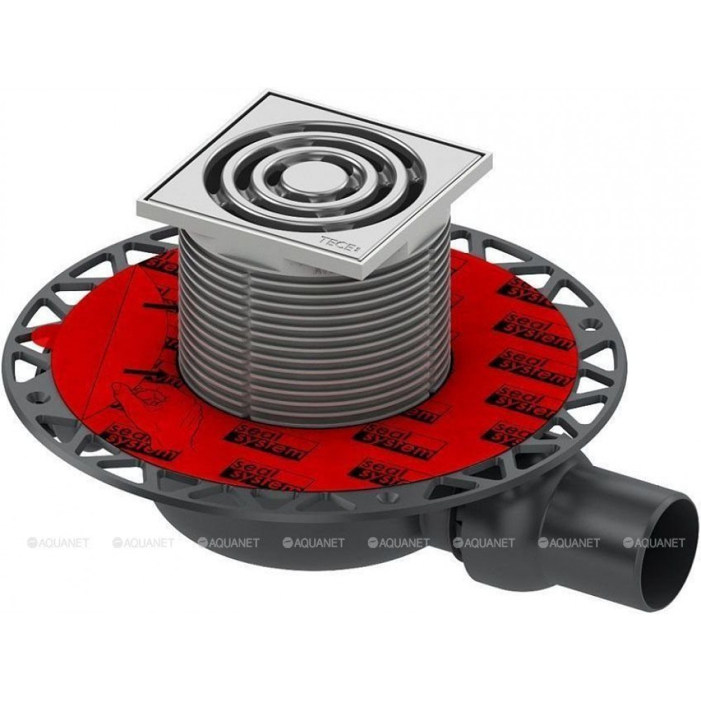 Трап TECE TECEdrainpoint S110 низкий горизонтальный хром матовый 3601100