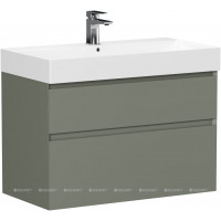Тумба под раковину подвесная Allen Brau INFINITY 85 см 2 ящика олива матовый 1.210026.CGM