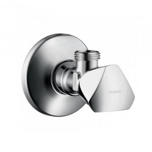 Угловой вентиль Hansgrohe E с рукояткой 1/2 x 3/8 хром 13902000