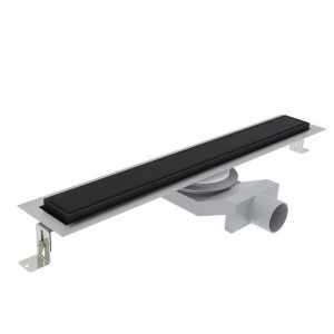 Трап душевой Plumberia Selection PS IN-TILE 6x80 см комбинированный затвор черный матовый PST80NO Трап душевой Plumberia Selection PS IN-TILE 6x80 см комбинированный затвор черный матовый PST80NO
