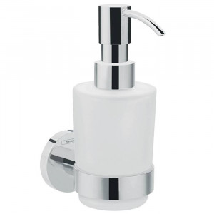 Диспенсер для жидкого мыла Hansgrohe Logis Universal подвесной хром/белый 41714000 Диспенсер для жидкого мыла Hansgrohe Logis Universal подвесной хром/белый 41714000
