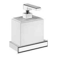Дозатор для жидкого мыла Gessi Eleganza подвесной хром/белый 46413#031