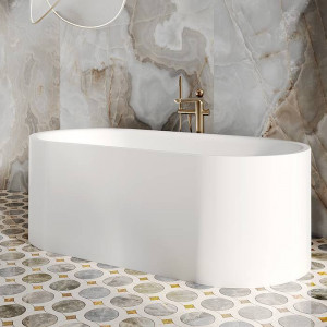 Ванна отдельностоящая Salini Perla 170х80 см S-Sense белый матовый 1049101M Ванна отдельностоящая Salini Perla 170х80 см S-Sense белый матовый 1049101M