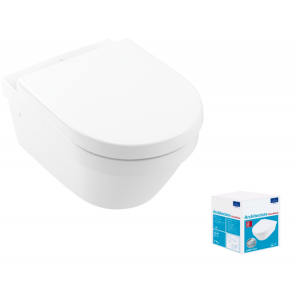 Унитаз подвесной Villeroy & Boch Architectura 370х530х330 мм альпийский белый 4694HR01 Унитаз подвесной Villeroy & Boch Architectura 370х530х330 мм альпийский белый 4694HR01