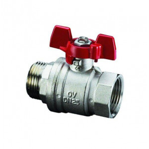 Кран шаровой Oventrop Optibal DN 15 1/2 НВ PN 16 ручка-бабочка 1076304 Кран шаровой Oventrop Optibal DN 15 1/2 НВ PN 16 ручка-бабочка 1076304
