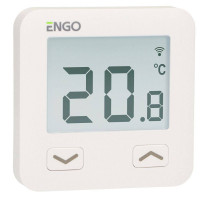 Термостат ENGO Controls Easy комнатный накладной с дисплеем 2xAAA белый EASY-BATW