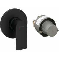 Смеситель для душа Hansgrohe Rebris E встраиваемый комплект на 1 потребитель черный матовый 72658670