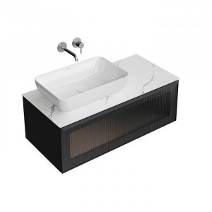 Тумба подвесная Kerama Marazzi ICONICO 100 см 1 ящик с рифленым стеклом черный IC.100.1\BLK / CO5.SG50008220R\100 Тумба подвесная Kerama Marazzi ICONICO 100 см 1 ящик с рифленым стеклом черный IC.100.1\BLK / CO5.SG50008220R\100