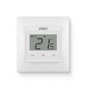 Термостат ENGO Controls E55 комнатный встраиваемый программируемый WiFi белый E55-W Термостат ENGO Controls E55 комнатный встраиваемый программируемый WiFi белый E55-W