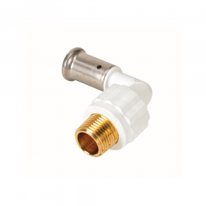 Угольник 90° пресс PVDF HENCO 32x1 НР белый 5PKW-3206 Угольник 90° пресс PVDF HENCO 32x1 НР белый 5PKW-3206