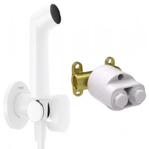 Готовый комплект гигиенического душа Hansgrohe Vernis Blend белый матовый 29232700/29235180 Готовый комплект гигиенического душа Hansgrohe Vernis Blend белый матовый 29232700/29235180