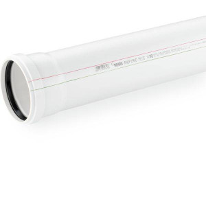 Труба канализационная бесшумная REHAU RAUPIANO Plus 75x1000 мм 11202141222 Труба канализационная бесшумная REHAU RAUPIANO Plus 75x1000 мм 11202141222