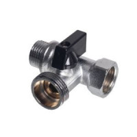 Кран шаровой трехпроходной Kromwell 1/2 x 3/4 x 1/2 ВР-НР-НР KW.291.20405