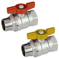 Кран шаровой Giacomini R254 стандартный проход 1 1/4 ВР-НР ручка-бабочка R254X006