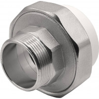 Муфта комбинированная разъемная PP-R Thermolight 50x1 1/2 НР белая НС-1620538