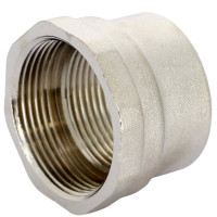 Муфта переходная Uni-Fitt 3/4x1/2 ВР-ВР никелированная латунная НС-1513134