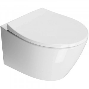 Унитаз подвесной безободковый GSI Modo Swirlflush 520x370 мм белый глянцевый 9816FR511 Унитаз подвесной безободковый GSI Modo Swirlflush 520x370 мм белый глянцевый 9816FR511