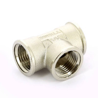 Тройник никелированный Tiemme 1/2 ВР-ВР-ВР 1500061