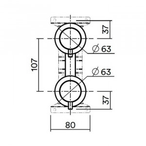 Встраиваемая часть смесителя QuadroDesign Source на 2 потребителя brushed stainless steel IN047AS Встраиваемая часть смесителя QuadroDesign Source на 2 потребителя brushed stainless steel IN047AS