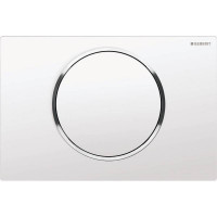 Смывная клавиша Geberit Sigma10 смыв-стоп белый/глянцевый хром 115.758.KJ.5