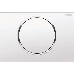 Смывная клавиша Geberit Sigma10 смыв-стоп белый/глянцевый хром 115.758.KJ.5