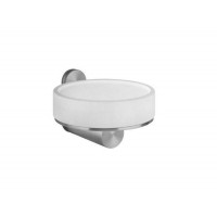 Мыльница Gessi 316 115x127.5x75 мм Steel Brushed/белый 54701239