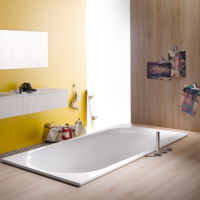 Ванна Bette Comodo 170х75х45 см с шумоизоляцией и антислипом Sense белая 1250-000 AS
