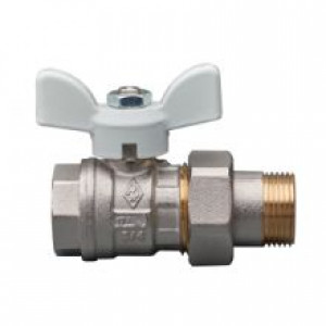 Кран шаровой Rubinetterie Bresciane UNI-SFER 1/2 вн-нар с американкой 45C4040000 Кран шаровой Rubinetterie Bresciane UNI-SFER 1/2 вн-нар с американкой 45C4040000