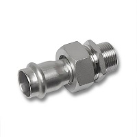 Соединение резьбовое SANHA NiroSan Press 28 мм x 1 НР с плоским уплотнением 69333GMVA2813