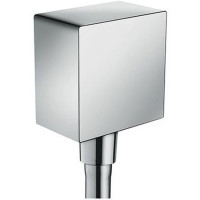 Шланговое подсоединение Hansgrohe FixFit Square с обратным клапаном хром 26455000