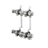Коллектор распределительный Oventrop Multidis SH 2 контура 1 x 3/4 EK нержавеющая сталь 1407152