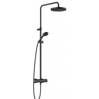Душевая система Kludi Logo Dual Shower System с термостатом Ø245/96 мм черный 6808239-00
