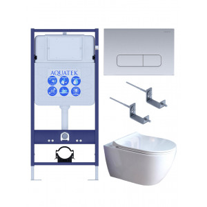 Комплект инсталляции 4 в 1 Aquatek Поларис (рама Standard, унитаз AQ0700-01, сиденье soft-close, панель KDI-0000014) ПОЛАРИС-01-014 Комплект инсталляции 4 в 1 Aquatek Поларис (рама Standard, унитаз AQ0700-01, сиденье soft-close, панель KDI-0000014) ПОЛАРИС-01-014