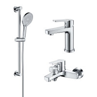 Набор смесителей 3 в 1 Aquanet Лугано (AQ1710CR + AQ1740CR + AQ2022CR) AQ1730CR
