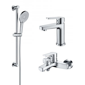 Набор смесителей 3 в 1 Aquanet Лугано (AQ1710CR + AQ1740CR + AQ2022CR) AQ1730CR