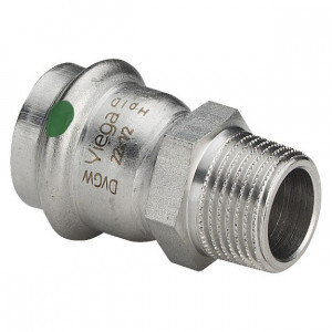 Переходник Viega Sanpress Inox 15 мм х 3/4 наружная резьба 436452 Переходник Viega Sanpress Inox 15 мм х 3/4 наружная резьба 436452