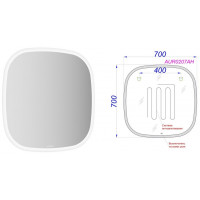 Зеркало AQUATON Aura_A подсветка сенсор антизапотевание 700х700х30 мм AUR0207AH