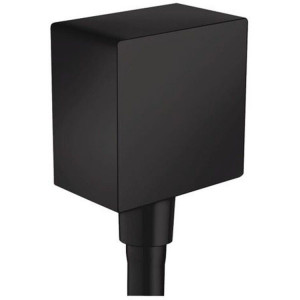 Шланговое подсоединение Hansgrohe FixFit Square с обратным клапаном матовый черный 26455670 Шланговое подсоединение Hansgrohe FixFit Square с обратным клапаном матовый черный 26455670