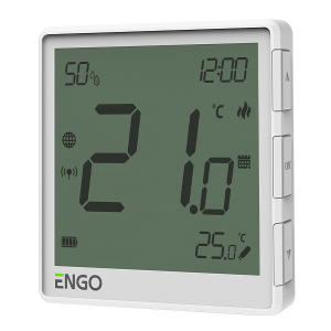 Терморегулятор беспроводной ZigBee ENGO Controls EONEBATW с датчиком влажности белый EONEBATW Терморегулятор беспроводной ZigBee ENGO Controls EONEBATW с датчиком влажности белый EONEBATW