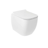 Унитаз подвесной безободковый Kludi Resa C 52 см Spiralflush с сиденьем микролифт 28WCSET43