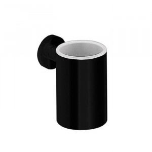 Стакан для зубных щеток подвесной Colombo Design Plus черный матовый W4902.NM Стакан для зубных щеток подвесной Colombo Design Plus черный матовый W4902.NM